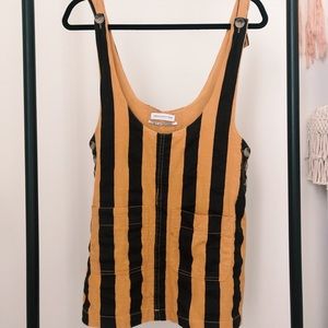 Urban Outfitters striped overall skirt